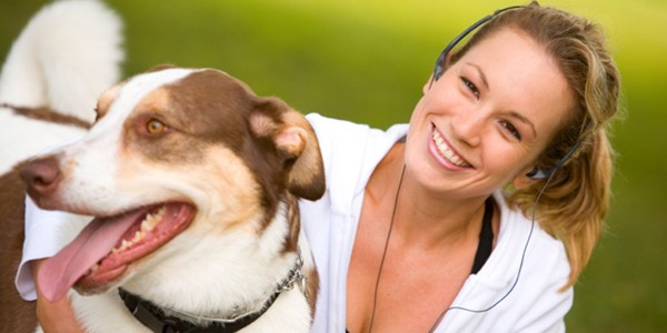 hiking with dog