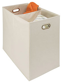 Canvas 2-Compartment Laundry Hamper