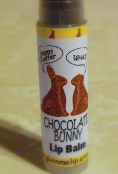Chocolate bunny lip balm