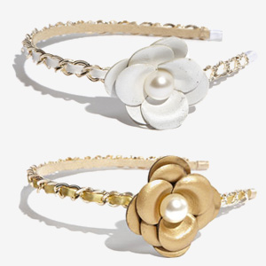 elegant leather flower headband
