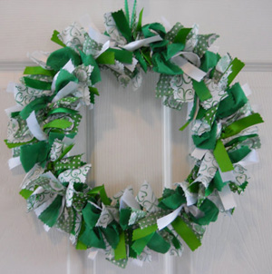 St. Patrick's Day rag wreath