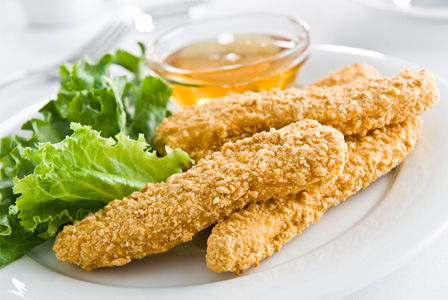 Pecan crusted fish sticks