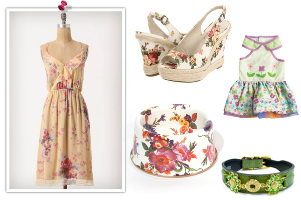 Floral prints for human and dog