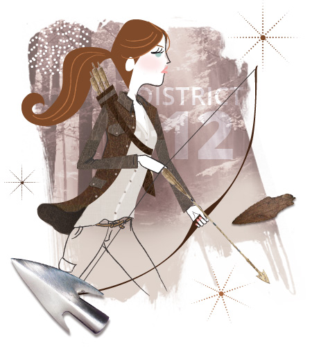 Everyday life in District 12 clothing sketch