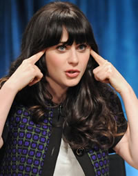 Zooey Deschanel channeling Jess, her New Girl character