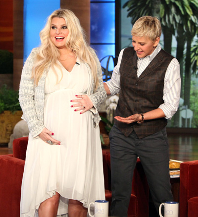 Pregnant Jessica Simpson on Ellen