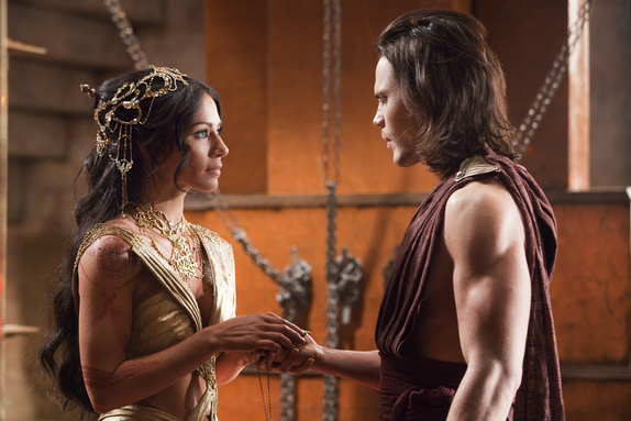 John Carter with Taylor Kitsch and Lynn Collins