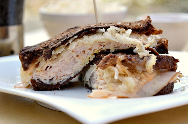 Lighter Reuban sandwich