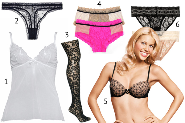 Sheer and lace lingerie trends