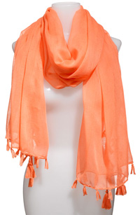 Lulu Sheer Fringed Scarf