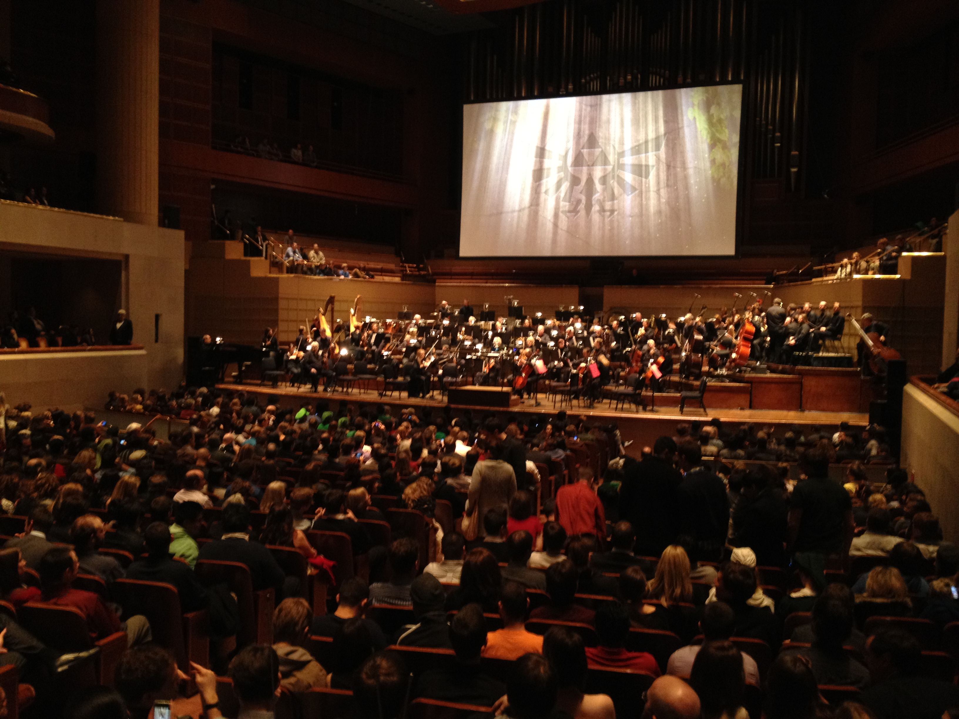 Fans of the Zelda game eagerly await the start of the show. 