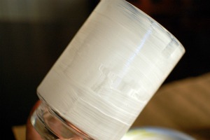 Brush Mod Podge over candleholder