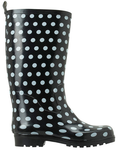 Polka dot rain boot