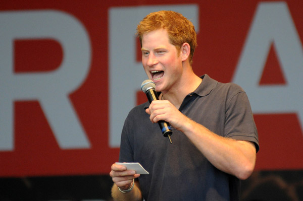 Prince Harry jokes about his grandmother in Brazil