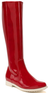 Red rain boots