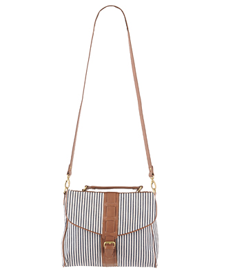 Striped handbag
