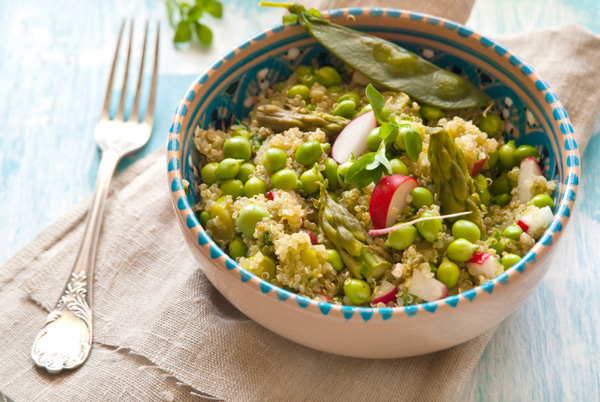 Sunday dinner: Quinoa salad with radishes and feta
