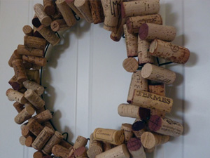 Wine cork wreath