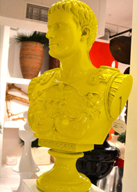  A bold bust of Caesar in chartreuse from The Phillips Collection.
