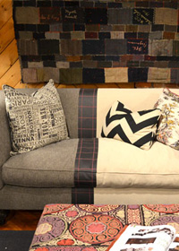 Color block sofa