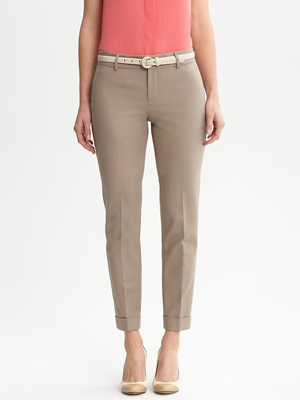 Cuffed, cropped pants