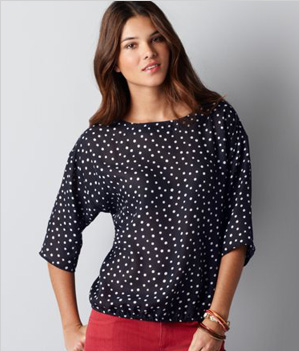 Polka dot blouse
