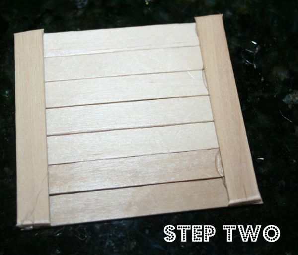 Popsicle stick house step 2