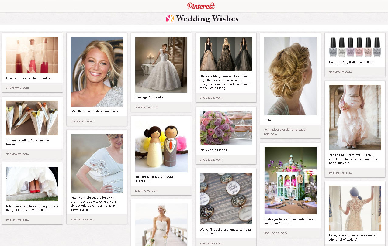 Pinterest wedding boards: Make your ideas a reality