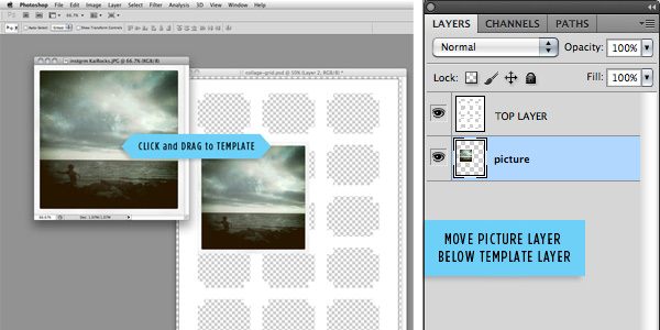 DIY craft tutorial: mod photo collage step 2