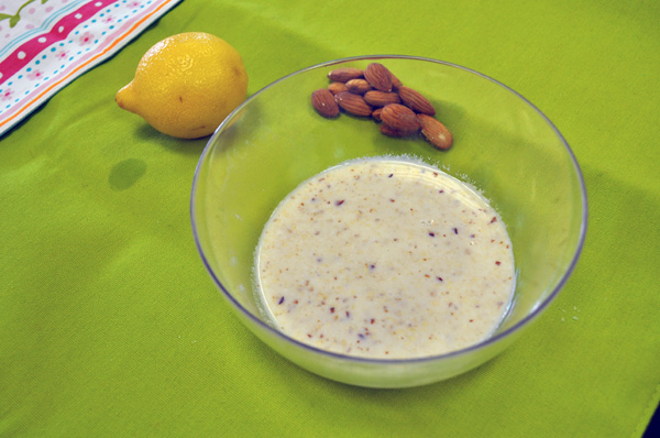 almond lemon facial cleanser