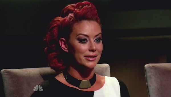 Aubrey O'Day walks of Celebrity Apprentice.