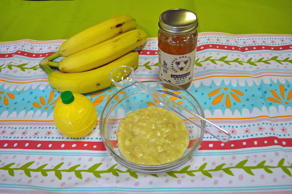 Banana lemon honey face mask