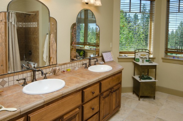 Bathroom with dual sinks