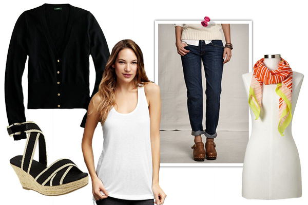 Relaxed style with a black cardigan
