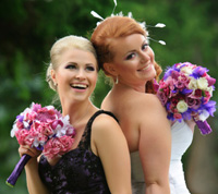 Bride with maid of honor
