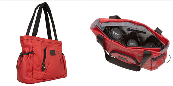 Tote & Shoot camera bag in red, shootsac.com, $229