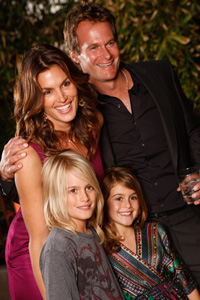 Cindy Crawford with family
