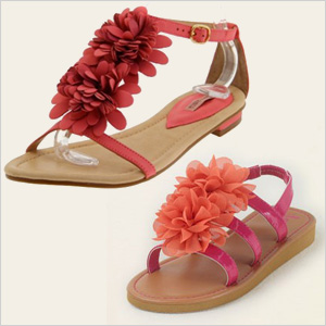 Coral sandals