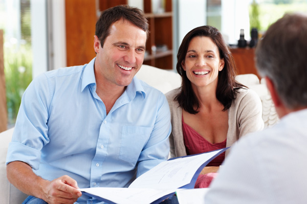 Couple meeting with financial planner