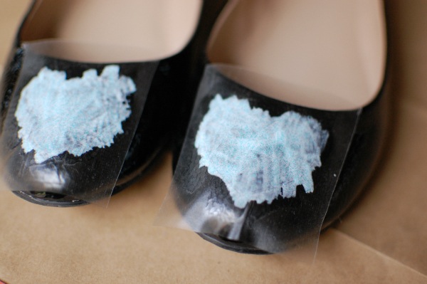 DIY Glitter flats paint shoes