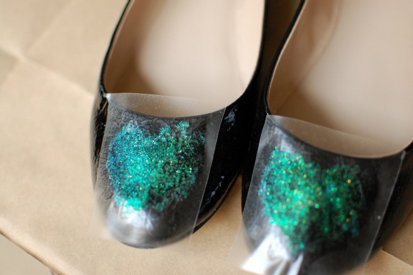 DIY Glitter flats