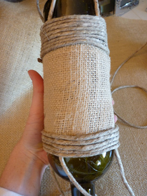 DIY wine bottle bird feeder -- Step 4