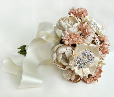 Fabric wedding bouquet Flowers Most flowers for weddings are flown in from