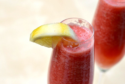 Frozen watermelon bellini