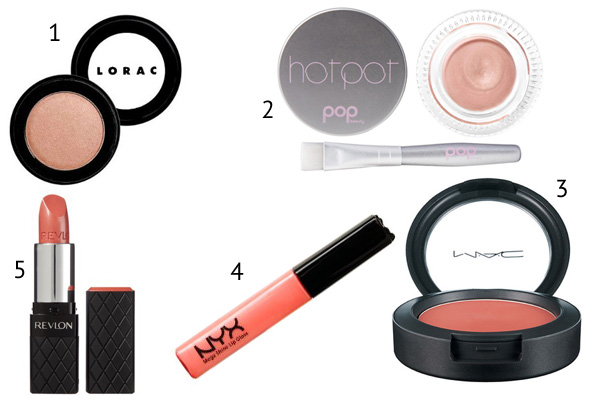 Peach makeup
