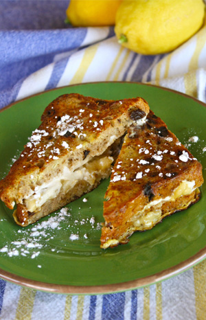 Gluten-free banana cream cheese Monte Cristo