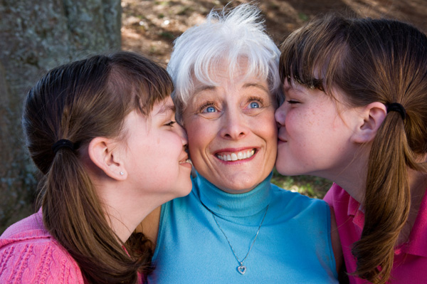 Grandma with grandkids