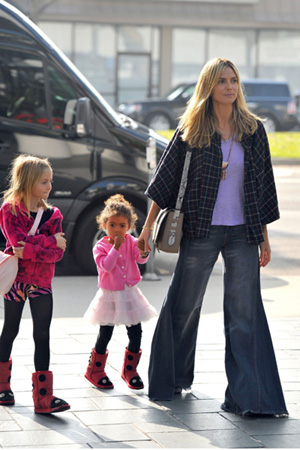Heidi Klum and daughters Lou and Leni