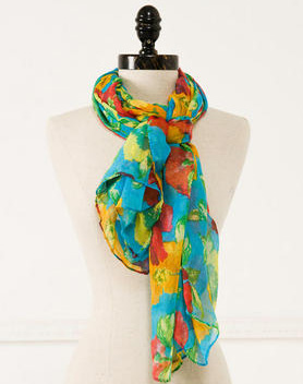 Francesca's Collection Hibiscus Garden Scarf (