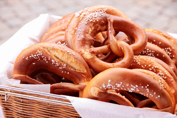Homemade soft pretzel